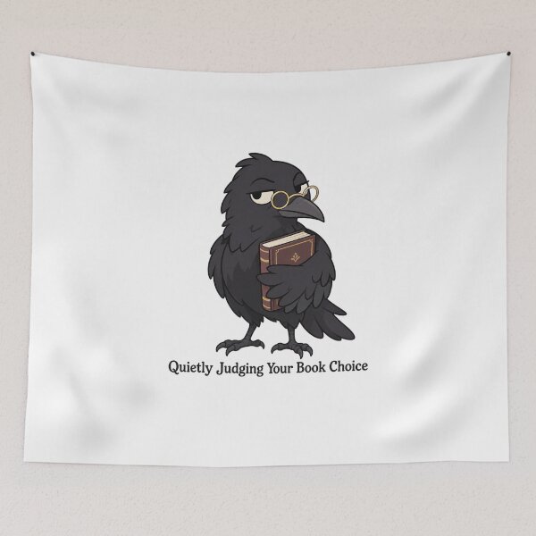 Item preview, Crow Librarian Judging Book Choice designed and sold by Inkworksbyshery.