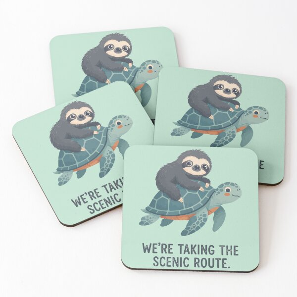 Item preview, Cute Sloth Riding Sea Turtle designed and sold by Amir Faysal.