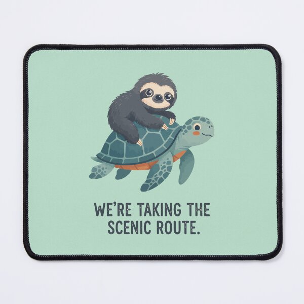 Item preview, Cute Sloth Riding Sea Turtle designed and sold by Amir Faysal.