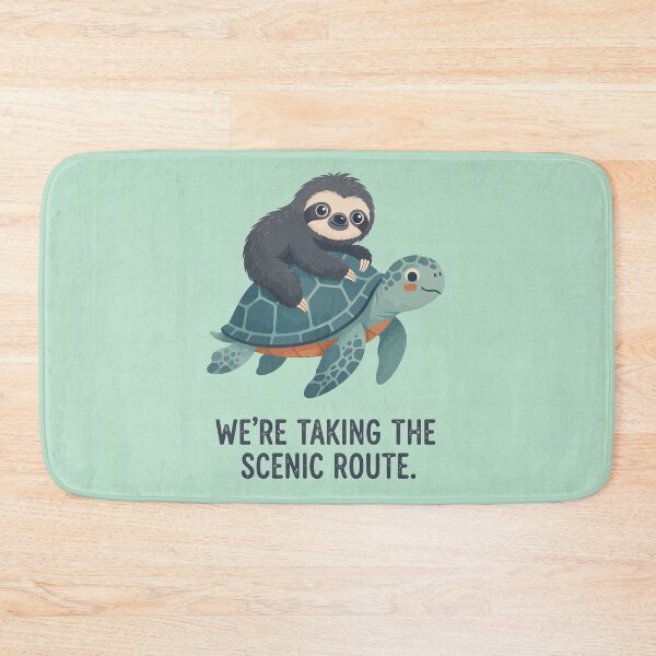 Item preview, Cute Sloth Riding Sea Turtle designed and sold by Amir Faysal.