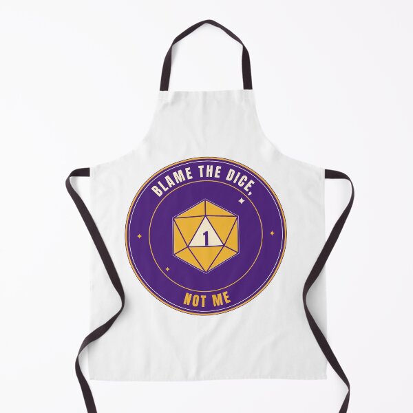 Item preview, Blame the Dice, Not Me | Funny Tabletop RPG D20 Gamer Badge designed and sold by Mega-Shopping.
