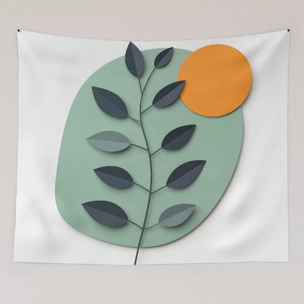 Item preview, Minimalist Leaf and Sun Design designed and sold by Vicky Brago-Mitchell®.