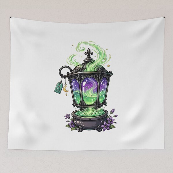 Item preview, Bubbling Potion Lantern Halloween Gift designed and sold by LunaGlow Studio.