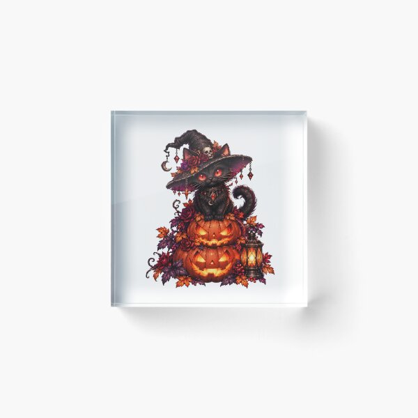 Item preview, Gothic Black Cat Witch Halloween Pumpkins designed and sold by B-KaneDesigns.