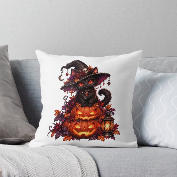 Item preview, Gothic Black Cat Witch Halloween Pumpkins designed and sold by B-KaneDesigns.