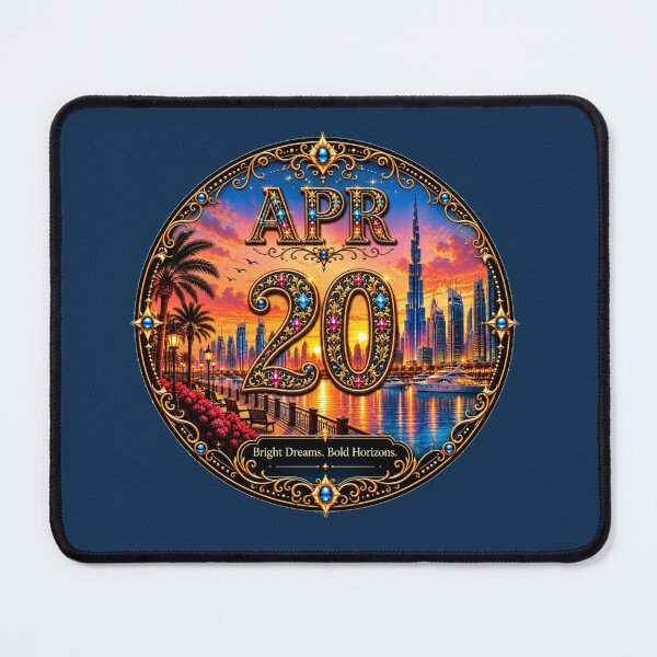 Item preview, April 20 Birthday Dubai Skyline Sunset Design | Luxury City Gift designed and sold by LunaMoments.