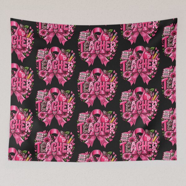 Item preview, TEACHER BREAST CANCER AWERNESS SHIRT designed and sold by Lozarux.