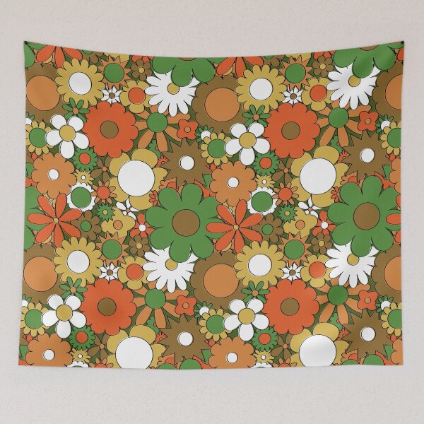 Item preview, Funky Daisy Floral in Harvest designed and sold by YesterdayColl.