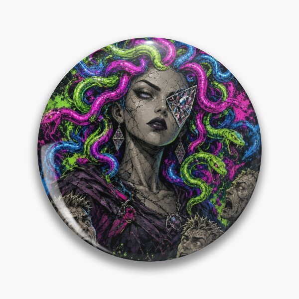 Item preview, Neon Medusa Greek Mythology Cyberpunk designed and sold by JonelleTshirts.