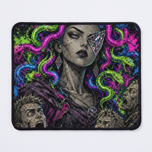 Item preview, Neon Medusa Greek Mythology Cyberpunk designed and sold by JonelleTshirts.