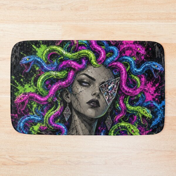 Item preview, Neon Medusa Greek Mythology Cyberpunk designed and sold by JonelleTshirts.