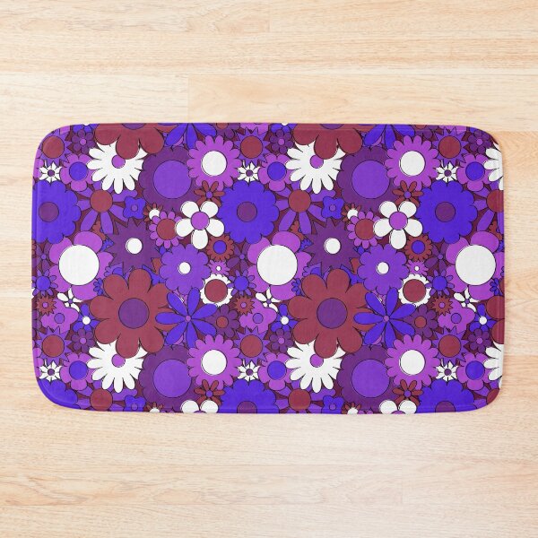 Item preview, Funky Daisy Floral in Psychedelic Purple designed and sold by YesterdayColl.