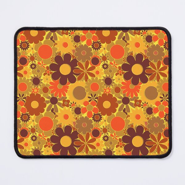 Item preview, Funky Daisy Floral in Electric Orange designed and sold by YesterdayColl.