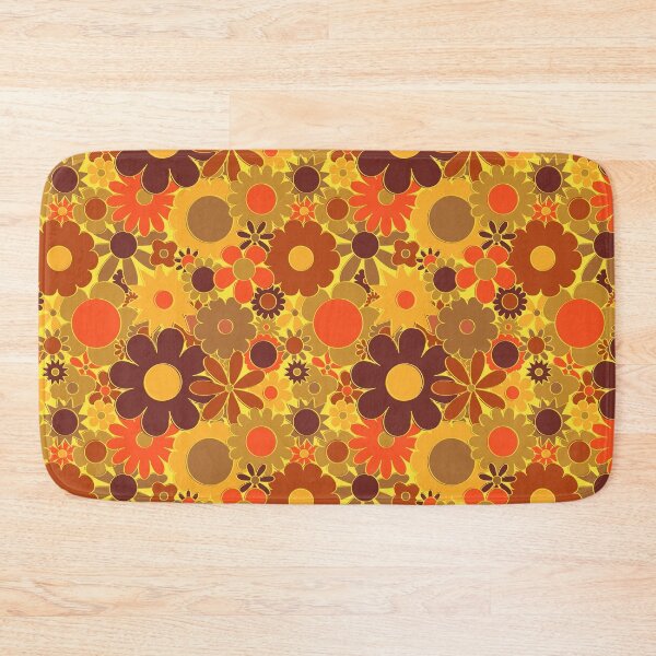 Item preview, Funky Daisy Floral in Electric Orange designed and sold by YesterdayColl.