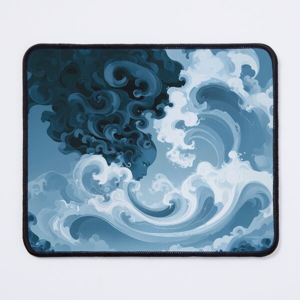 Item preview, Blue Cloud Goddess Swirling Sky Art designed and sold by Lunat1kk.