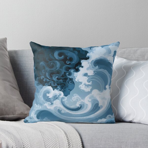 Item preview, Blue Cloud Goddess Swirling Sky Art designed and sold by Lunat1kk.