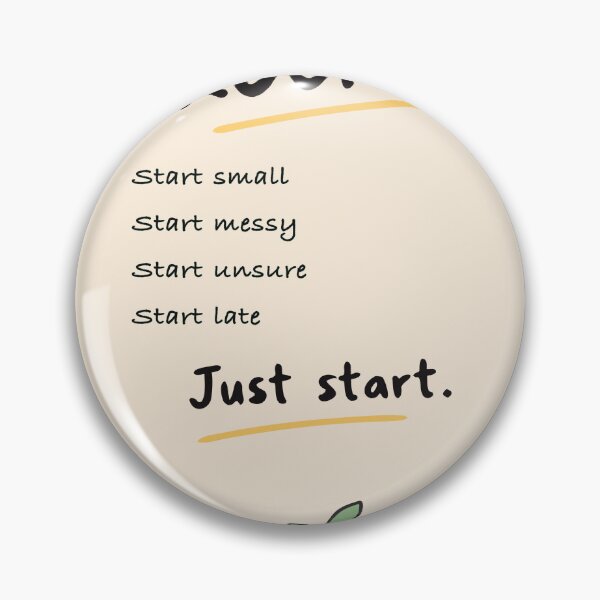 Item preview, Progress Just Start Motivational - Minimalist Self Improvement - Personal Growth designed and sold by pixelated_echoes.