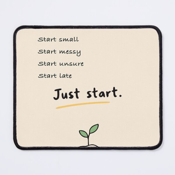 Item preview, Progress Just Start Motivational - Minimalist Self Improvement - Personal Growth designed and sold by pixelated_echoes.