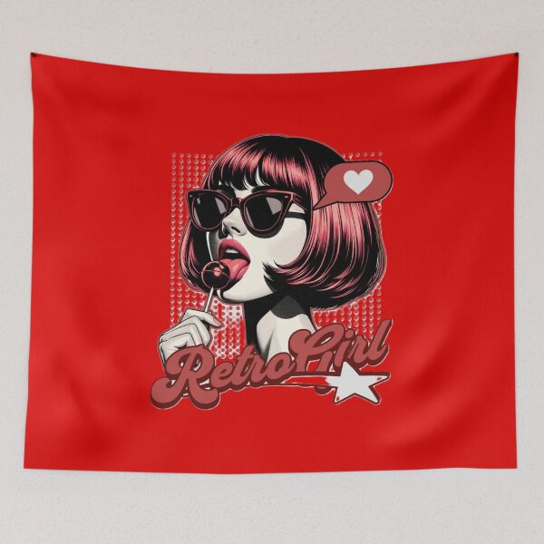 Item preview, Retro Girl Pop Art | Vintage Comic Aesthetic & Lollipop designed and sold by DaniStone22.