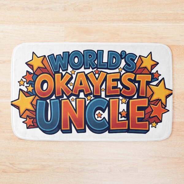 Item preview, Typography World's Okayest Uncle Bold Humorous - Humor Design designed and sold by larbimalki.