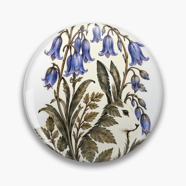 Item preview, The Hare Among Bluebells | Hidden Hare Botanical Art designed and sold by Norvian.