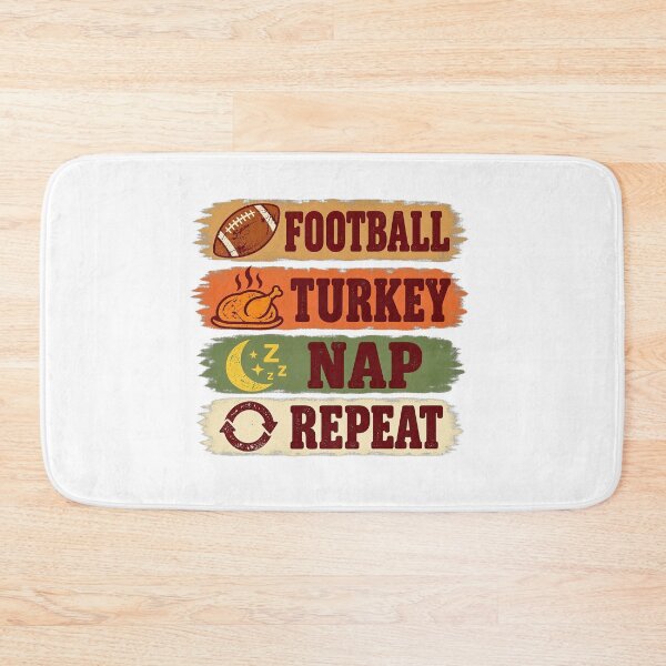 Item preview, Football Turkey Nap Repeat Thanksgiving Vintage Graphic designed and sold by YAWO-PAE.
