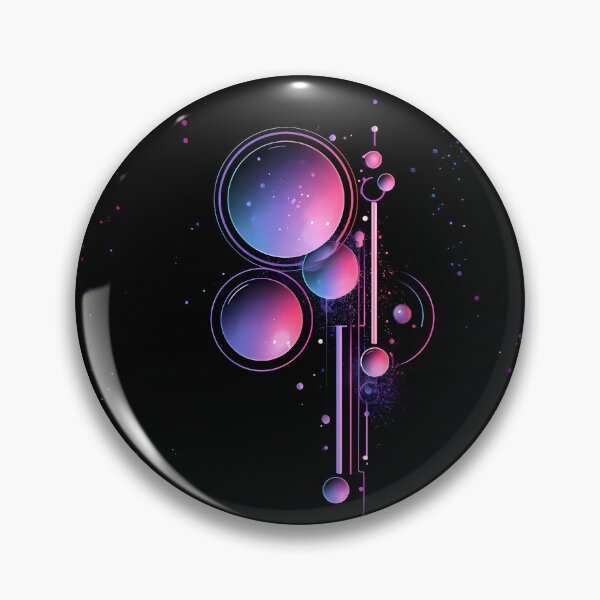 Item preview, Abstract Geometric Planets Cosmic Sci-Fi Art designed and sold by Lunat1kk.