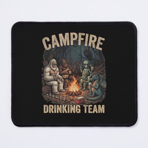 Item preview, Campfire Drinking Team Funny Cryptid Camping Squad designed and sold by MS Pod Studio.