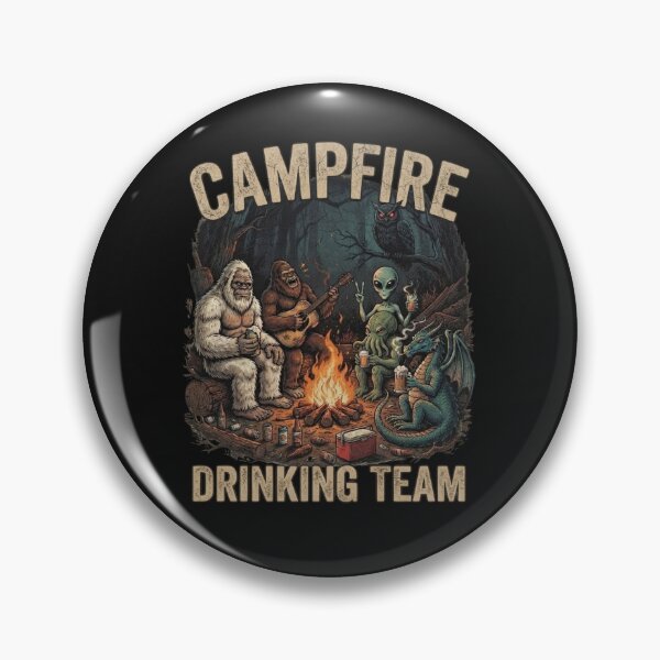Item preview, Campfire Drinking Team Funny Cryptid Camping Squad designed and sold by MS Pod Studio.