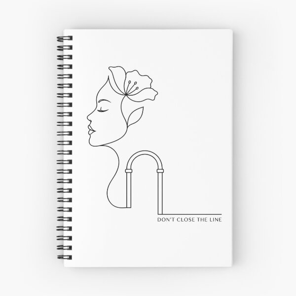 Item preview, "Don't Close The Line Minimalist Art: Abstract Female Face with Flower and Architectural Line Vector Design" designed and sold by Nubian Style.