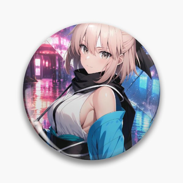Item preview, Okita Souji Fate Grand Order Neon Rain Night designed and sold by mildaclairmo.
