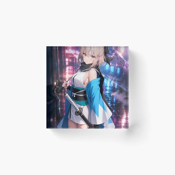 Item preview, Okita Souji Fate Grand Order Neon Rain Night designed and sold by mildaclairmo.