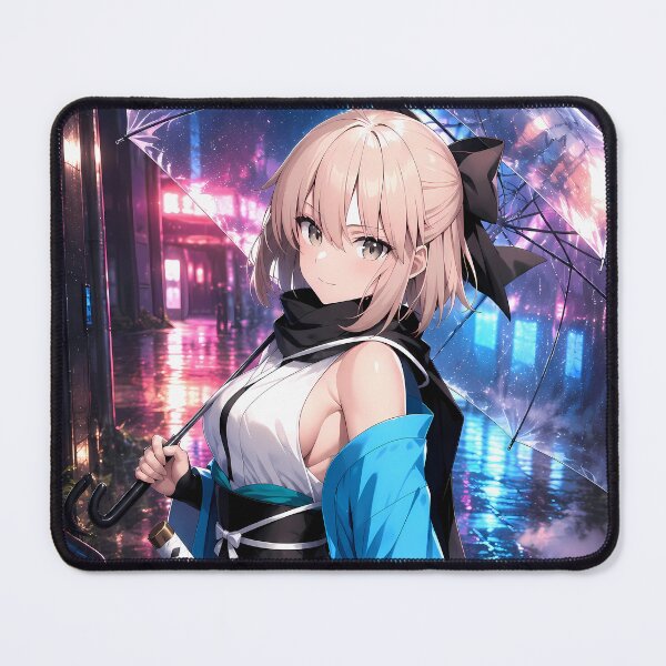 Item preview, Okita Souji Fate Grand Order Neon Rain Night designed and sold by mildaclairmo.