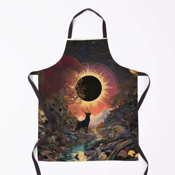 Item preview, Solar Eclipse Mystical Forest Stag Art designed and sold by Lunat1kk.