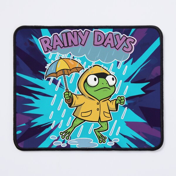 Item preview, Rainy Days Cute Frog Yellow Raincoat Cartoon designed and sold by Taridesign.