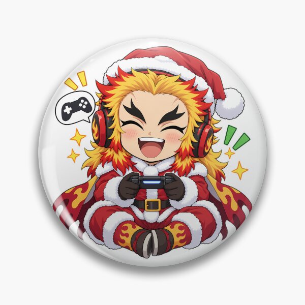 Item preview, Kyojuro Rengoku Demon Slayer Christmas Gamer Controller Chibi designed and sold by mildaclairmo.