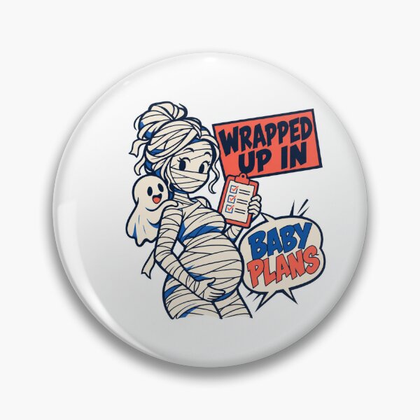 Item preview, Wrapped Up in Baby Plans - Pregnant Halloween Mummy designed and sold by AMICO77.