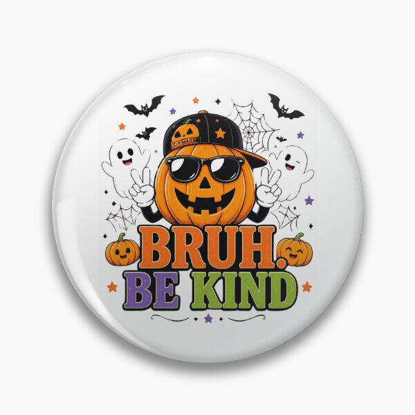 Item preview, Bruh Be Kind Halloween Pumpkin Funny Retro Halloween Shirt designed and sold by nivadaofficiel2.