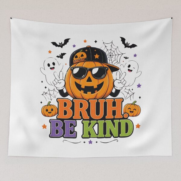 Item preview, Bruh Be Kind Halloween Pumpkin Funny Retro Halloween Shirt designed and sold by nivadaofficiel2.