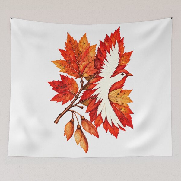 Item preview, Wings of Autumn | Hidden Bird Autumn Leaf Art | Norvian designed and sold by Norvian.