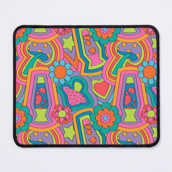 Item preview, Psychedelic 60's Nostalgia in Neon Rainbow designed and sold by YesterdayColl.