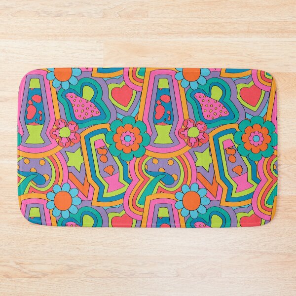 Item preview, Psychedelic 60's Nostalgia in Neon Rainbow designed and sold by YesterdayColl.