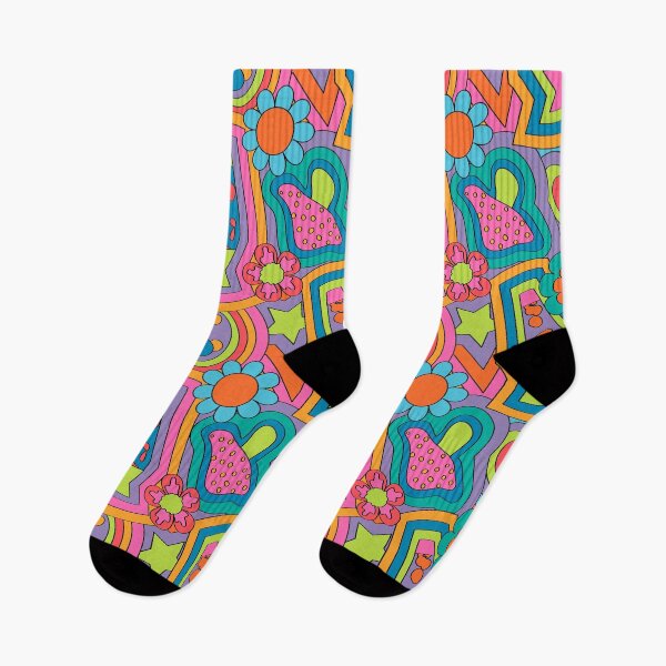 Item preview, Psychedelic 60's Nostalgia in Neon Rainbow designed and sold by YesterdayColl.