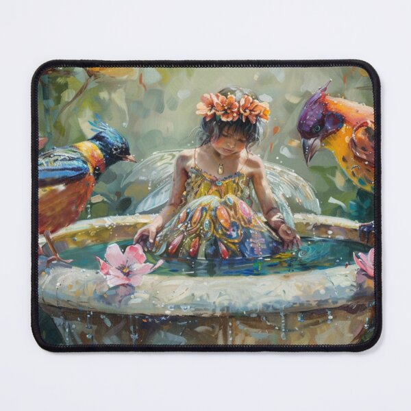 Item preview, Enchanted Fairy Garden with Colorful Songbirds designed and sold by GSizzle1.