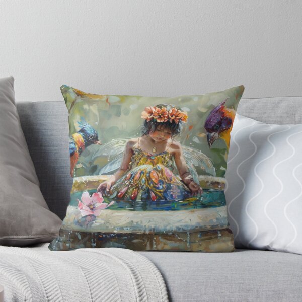 Item preview, Enchanted Fairy Garden with Colorful Songbirds designed and sold by GSizzle1.