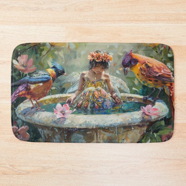 Item preview, Enchanted Fairy Garden with Colorful Songbirds designed and sold by GSizzle1.