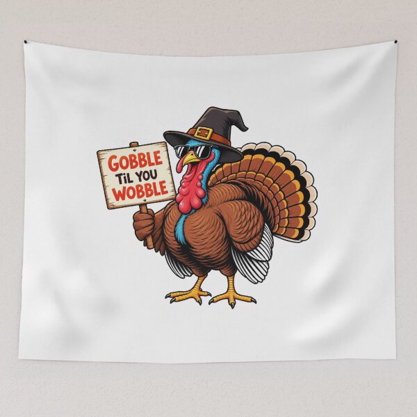 Item preview, Gobble Til You Wobble Turkey Sunglasses Funny Thanksgiving designed and sold by YAWO-PAE.
