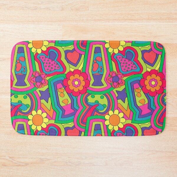 Item preview, Psychedelic 60's Nostalgia in Fluorescent Neon Rainbow designed and sold by YesterdayColl.