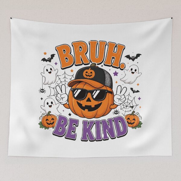 Item preview, Bruh Be Kind Halloween Pumpkin Funny Retro Halloween Shirt designed and sold by nivadaofficiel2.