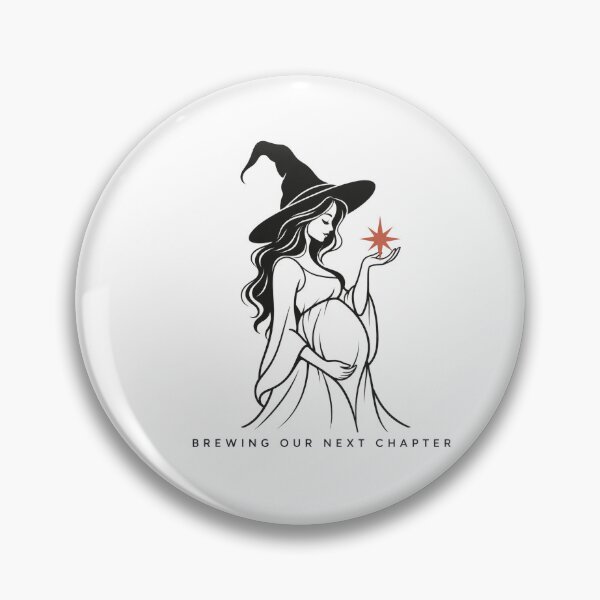 Item preview, Brewing Our Next Chapter - Pregnant Halloween Witch designed and sold by AMICO77.
